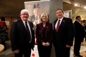 Steven Nardone, Tricia Marwick, Alex Rowley at lauch of Poppyscotland