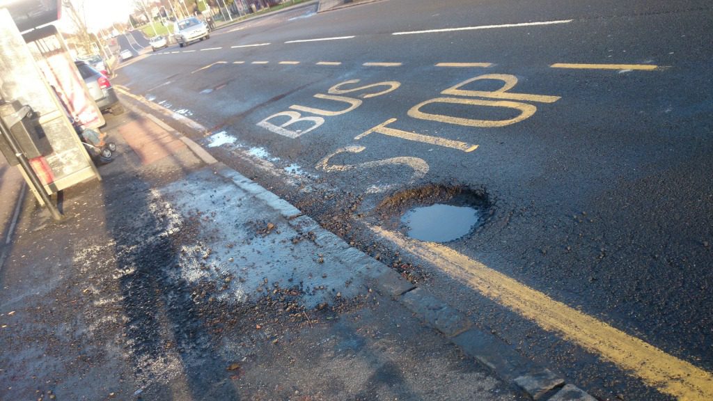 It is very important to report holes in the road to Fife Council