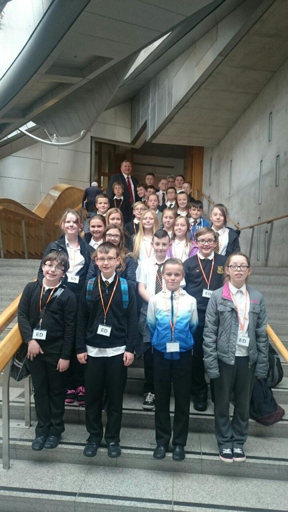 Meeting with Primary 7 pupils from St Joseph's Kelty